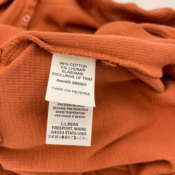 L.L. Bean Waffle-Knit Henley Top - Picture 6 of 11